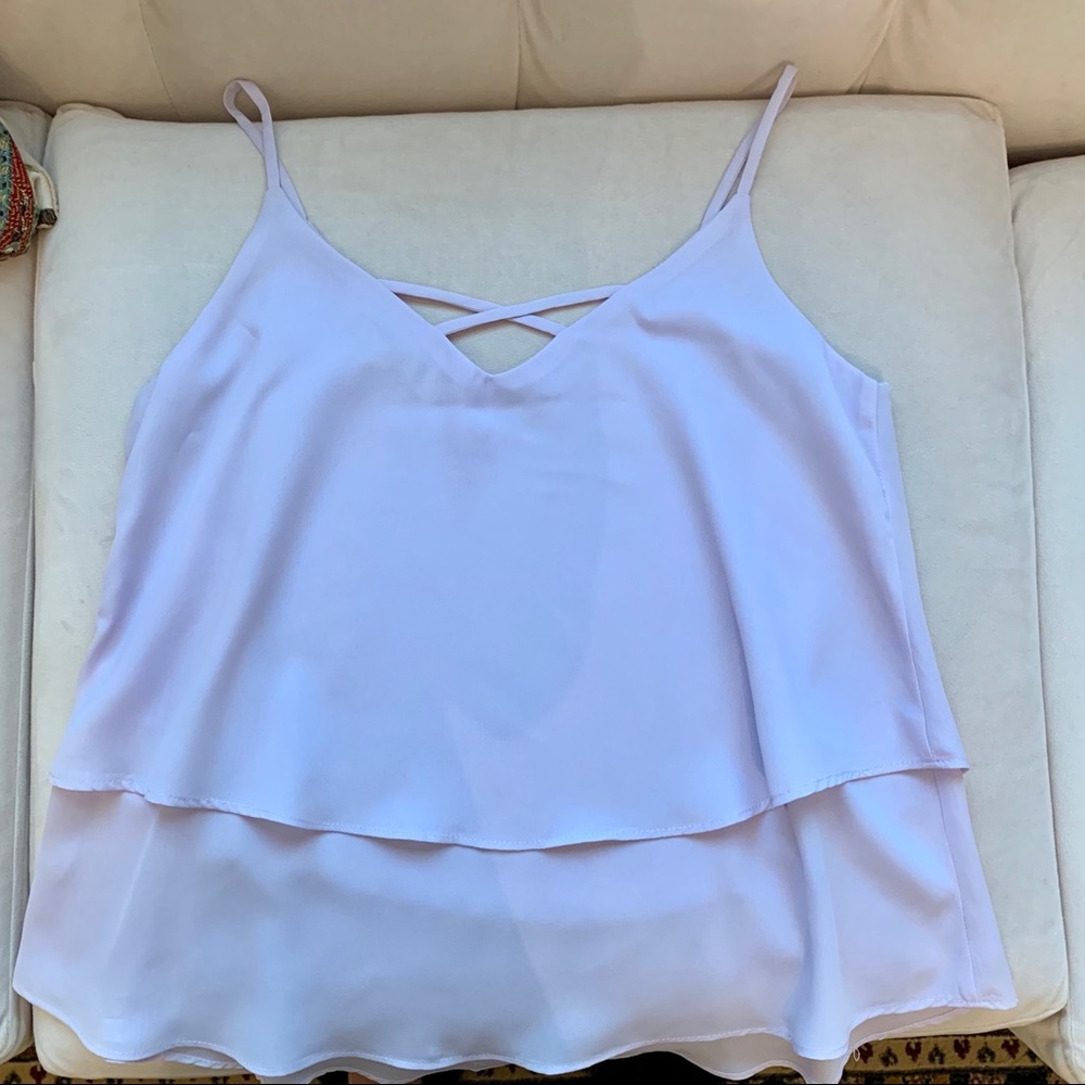 Francesca’s Annabella Light Purple Layered Tank - Picture 6 of 7